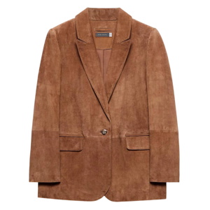 Mint Velvet Tan Suede Blazer